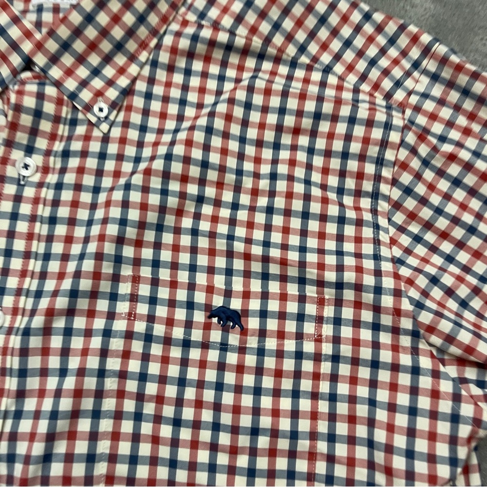 Classic Red and Blue Plaid Men's Casual Shirt - Picture 2 of 7